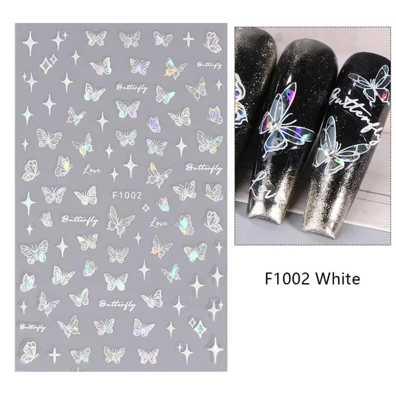 Наклейка для ногтей с астролом стойкий эффект кривая лазерная черная красота и