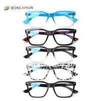 boncamor blue light blocking reading glasses spring hinge men women wear comfortable computer eyeglasses 0 400