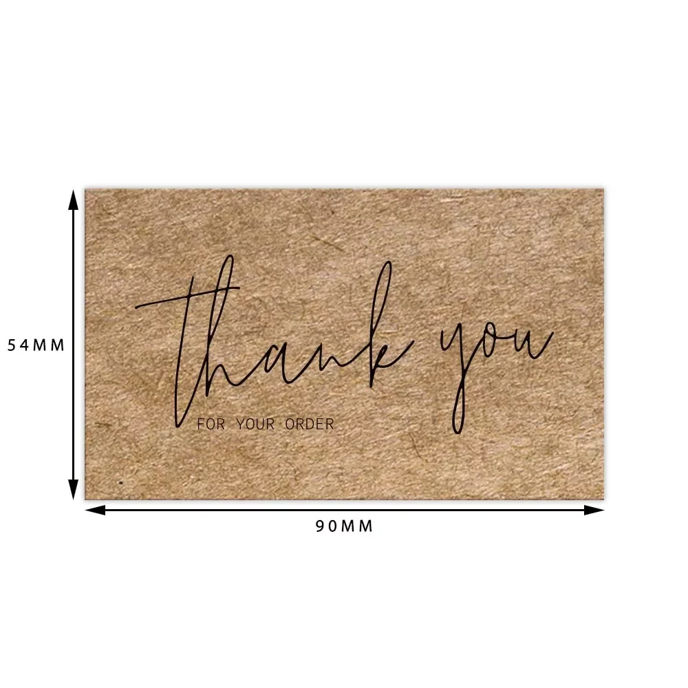 

New 30pcs Natural Kraft Paper Thank You Card Enterprise Store Business Thank You Order Card Wholesale Custom Gift Decoration Car