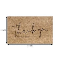 new 30pcs natural kraft paper thank you card enterprise store business thank you order card wholesale custom gift decoration car