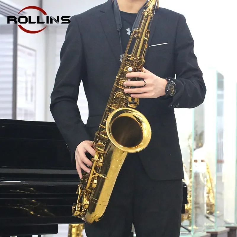 Музыкальные инструменты High F # Тенор-саксофон Bb Key Golden Lacquer RST-9902