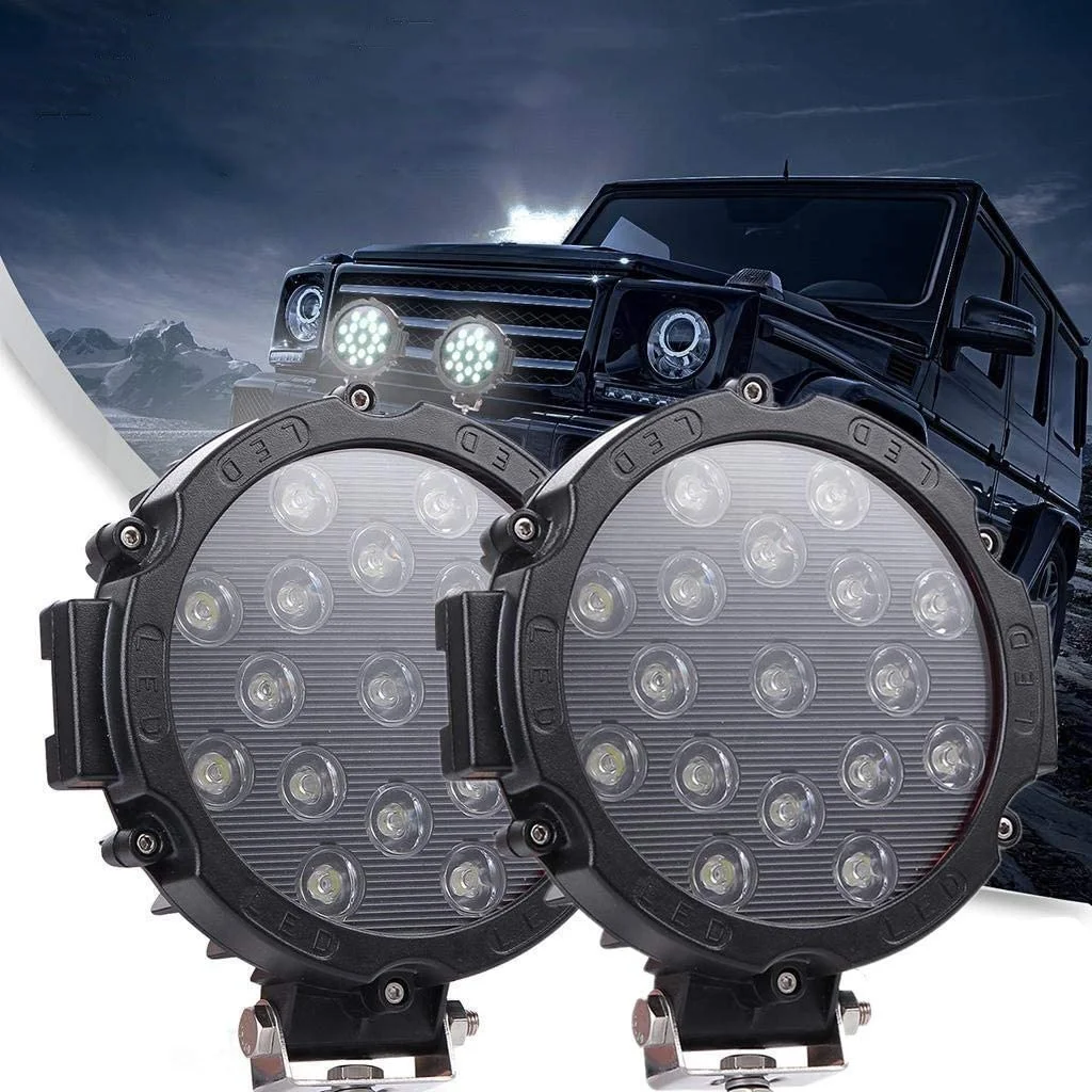 

LLevo offroad pickup truck car accessories 51w 7" round led driving light