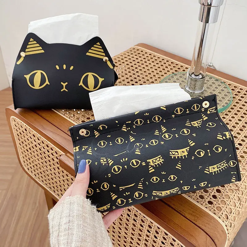 

Paper towel box cartoon cat design cute cartoon pattern home office toilet car desktop drawer toilet paper drawer
