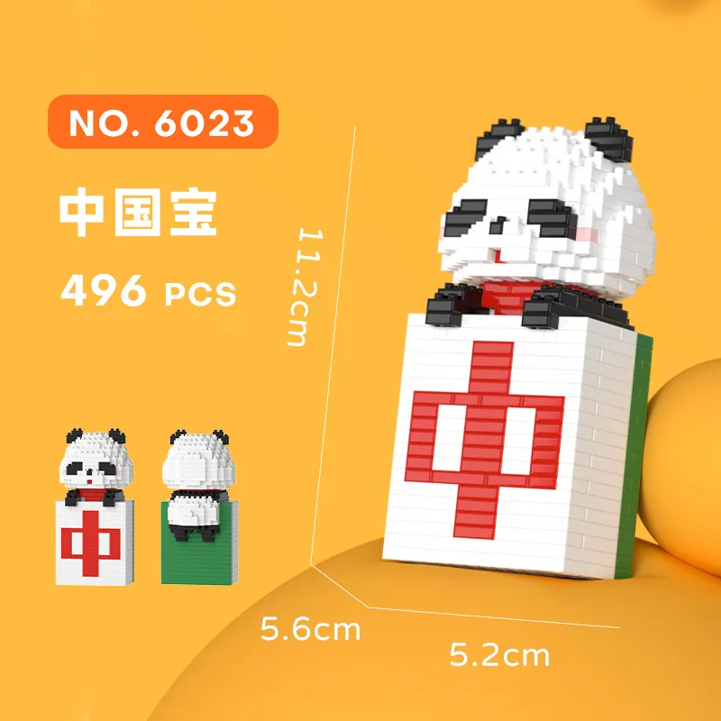 Kawaii животные маджонг модель корова олень микро строительные блоки собранная