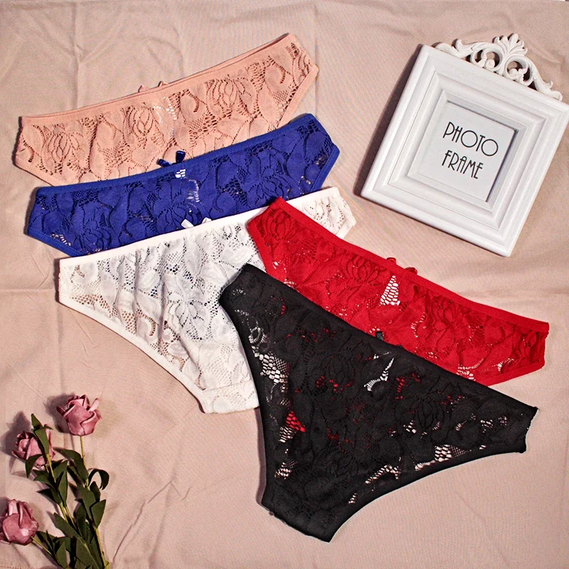 5 шт. кружевные женские трусики больших размеров удобные дышащие трусы