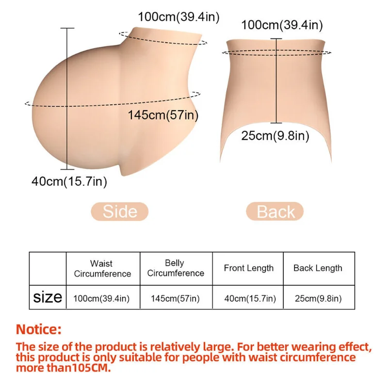 Silicone Fake Belly Twin Super Pregnant Women with For Role-playing Sex Change Shapewear Stage Role Play Props