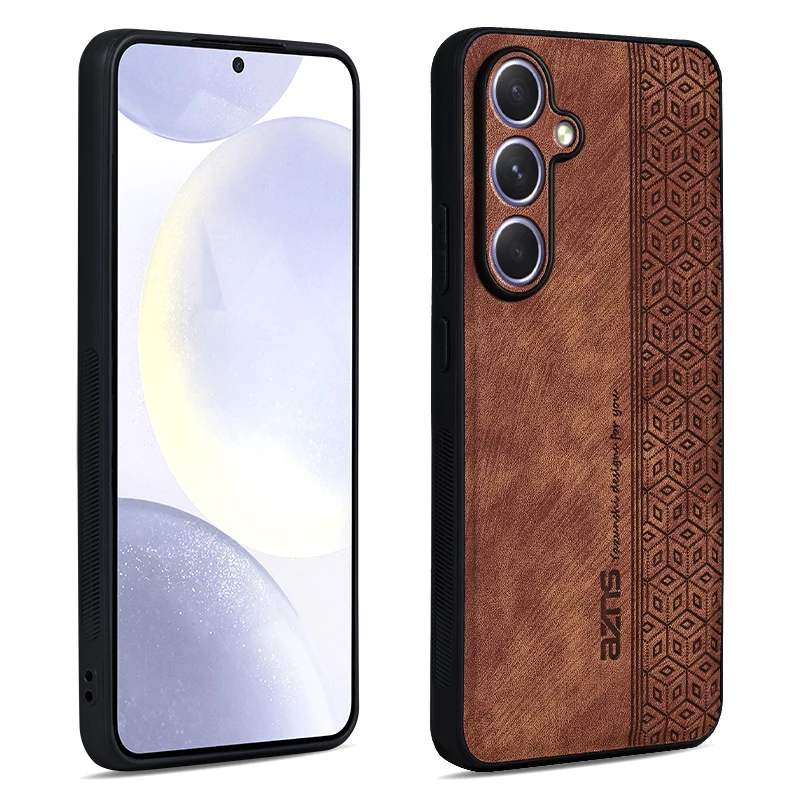 Фото Для Samsung Galaxy S25 Чехол для задней крышки Skin Feel Противоударный матовый кожаный чехол Мягкий чехол для Samsung Galaxy S25 PLus Ultra №5