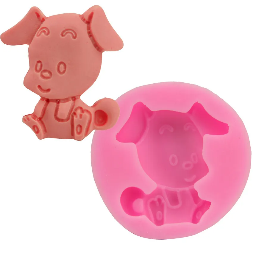 

Cute puppy shaped cake mold DIY silicone Font baking tool ice grid