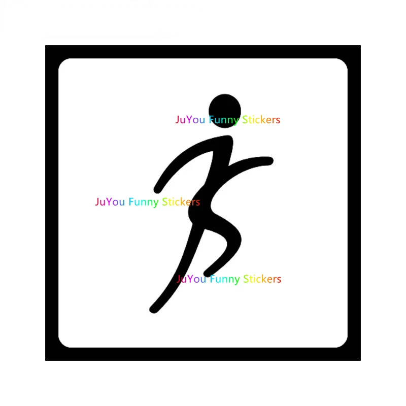 

JuYou Funny Stickers Exterior Accessories Running Sign Car Stickers Sunscreen Decals Fashionable Car Vinyl Suitcase Decor