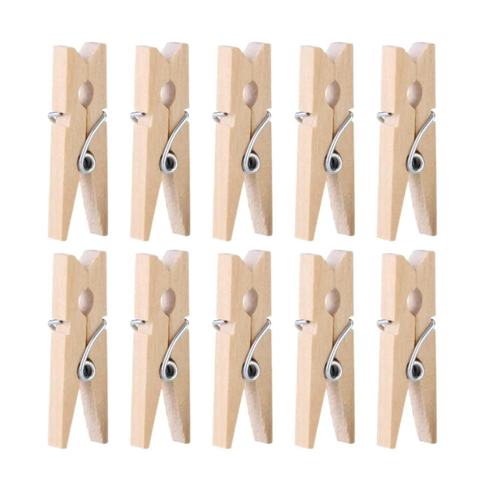 

10 PCS Mini Natural Wooden Clips Clothes Pegs Photo Clips Clothespin DIY Wedding Party Wooden Clip Home Decor