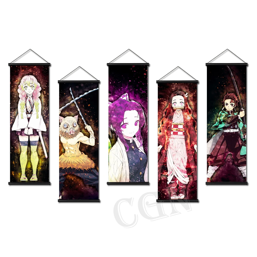 

Demon Slayer Wall Picture Kanroji Mitsuri Canvas Painting Tsuyuri Kanawo Poster Hanging Scroll HD Art Print Home Children's Room