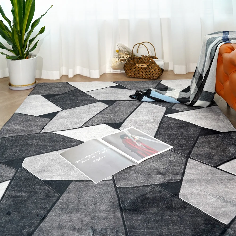 geometric carpet for living room velvet rug kids bedroom bedside rugs soft square fluffy carpets home sofa table decor mat free global shipping