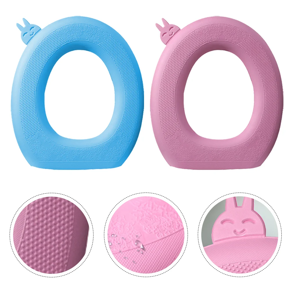 

Toilet Cover Pads Cushion Pad Bathroom Covers Warmer Washable Potty Mats Toilets Plush Accessories Protector Cushions Handle Eva