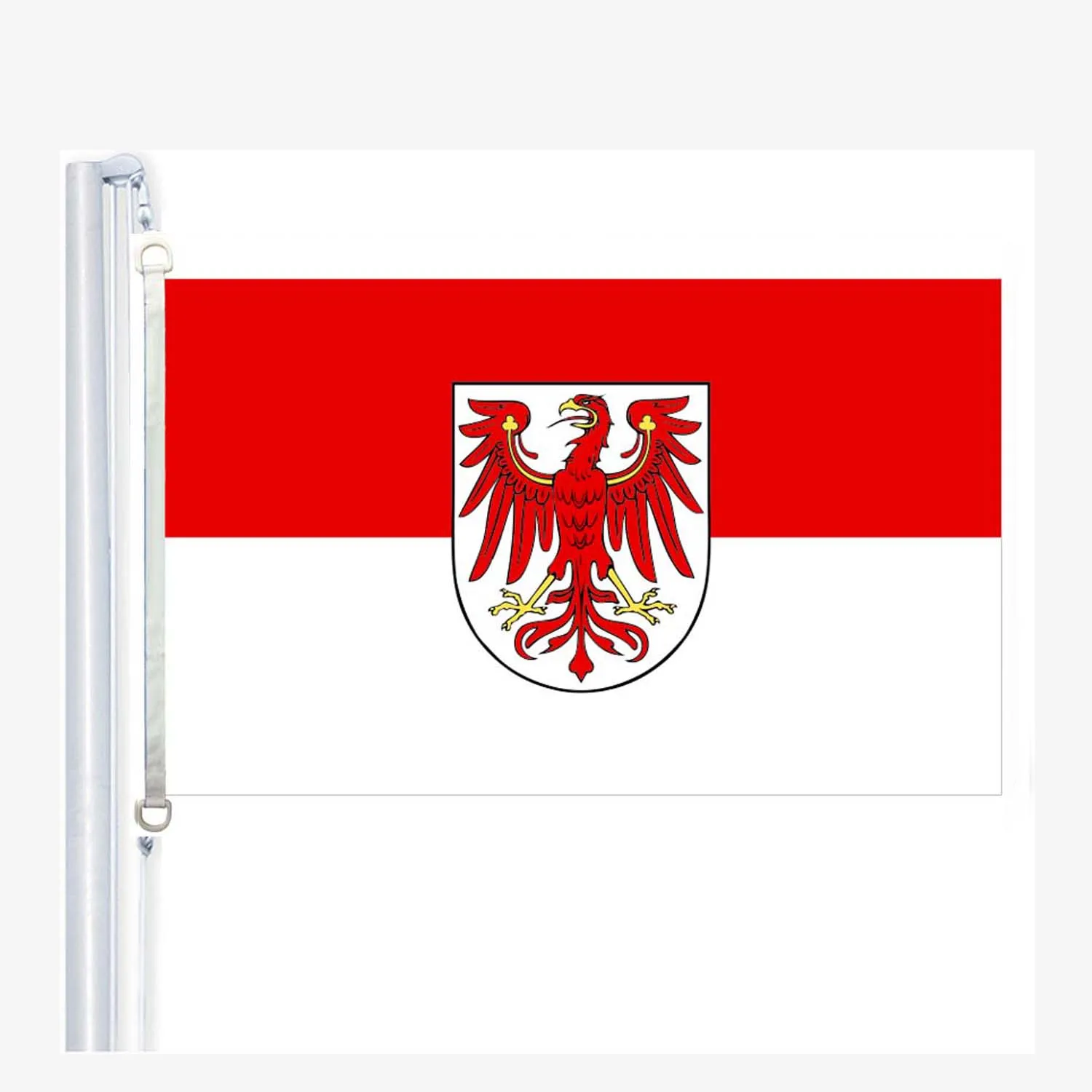 

Флаг бренденбурга, 90*150 см, 100% полиэстер, баннер, цифровая печать