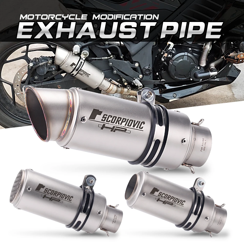 

Универсальный для Honda Kawasaki Yamaha Suzuki 51 мм 60 мм выхлопная труба для мотоцикла подходит для gp-design micropole глушитель с дБ убийцей