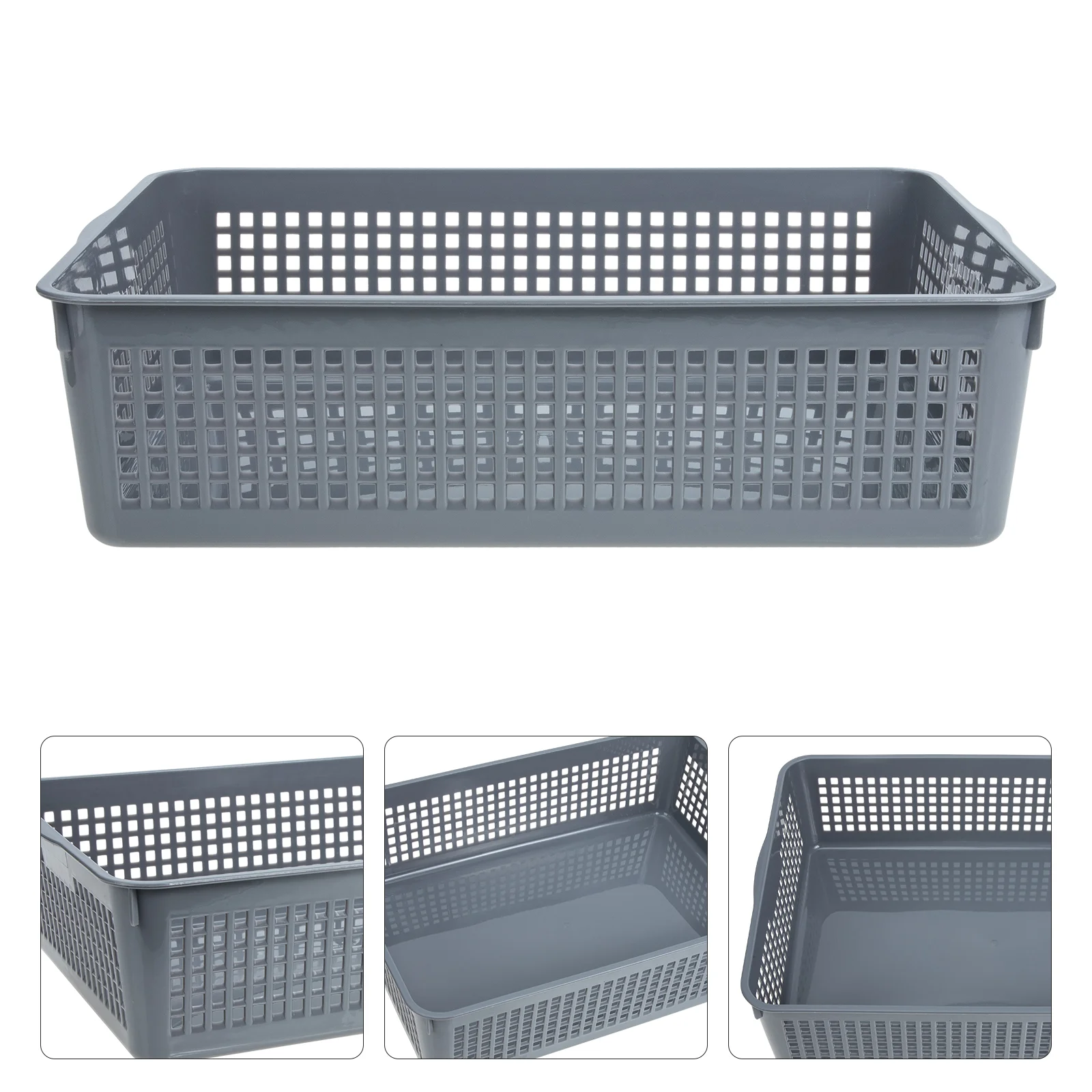 

3pcs Plastic Sundries Storage Boxes Office Snack Basket Tabletop Sundry Basket