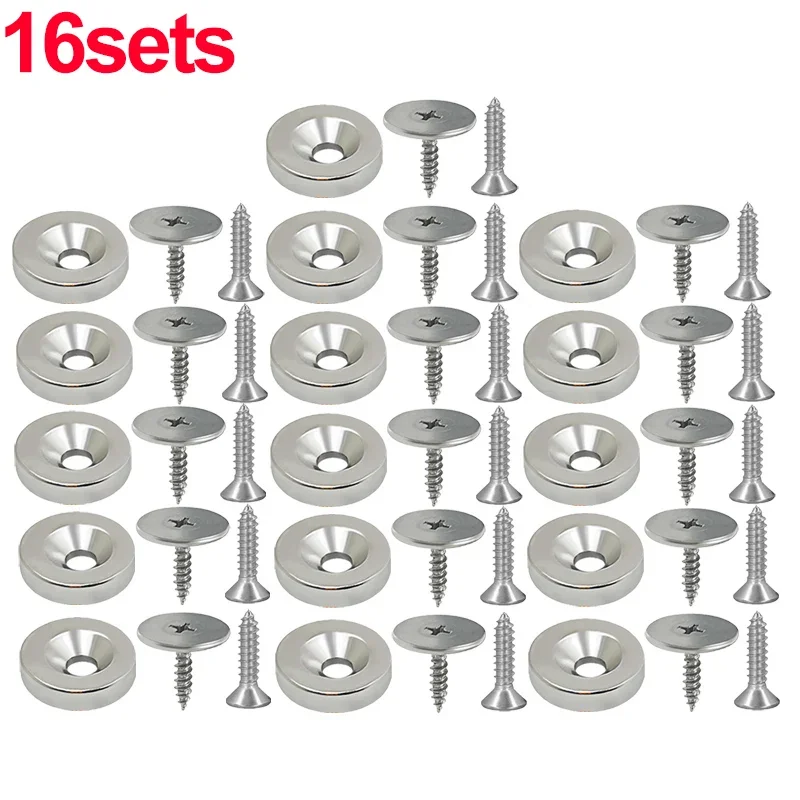 Магнитные защелки для дверей шкафа, круглые металлические магнитные защелки для шкафа, скрытое закрытие, магнитная дверная защелка, доводчик для мебельной фурнитуры