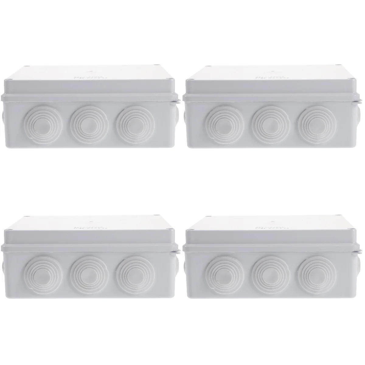 

4pcs Outdoor Electrical Box Project Junction Box Weatherproof Connection Box