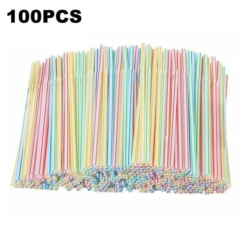 

Гибкая гибкая труба для питья 100 шт, изогнутая многоразовая труба для питья, аксессуары вечерние