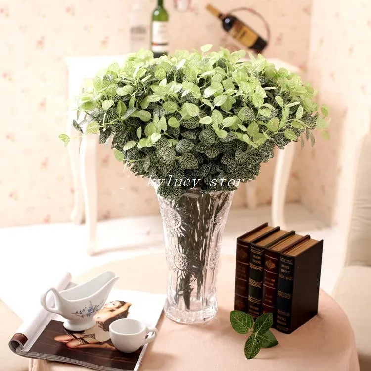 

Simulation Olive Leaf Eucalyptus Bouquets Green Artificial Silk Plants Beautiful Flowers Accessories Home Table Decor