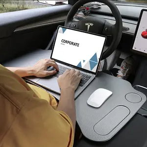 Car Steering Wheel Laptop Tray For Tesla Model 3/Y Accessories Steering Wheel Food Desk Portable Office Table 2018-2022
