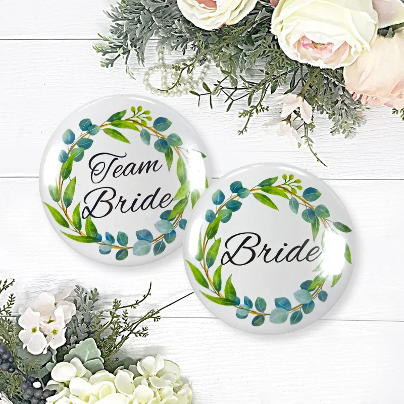 

1Pc Wedding Party Accessory Team Bride Badge Bride to Be Brooch Bachelorette Hen Night Party Supplies