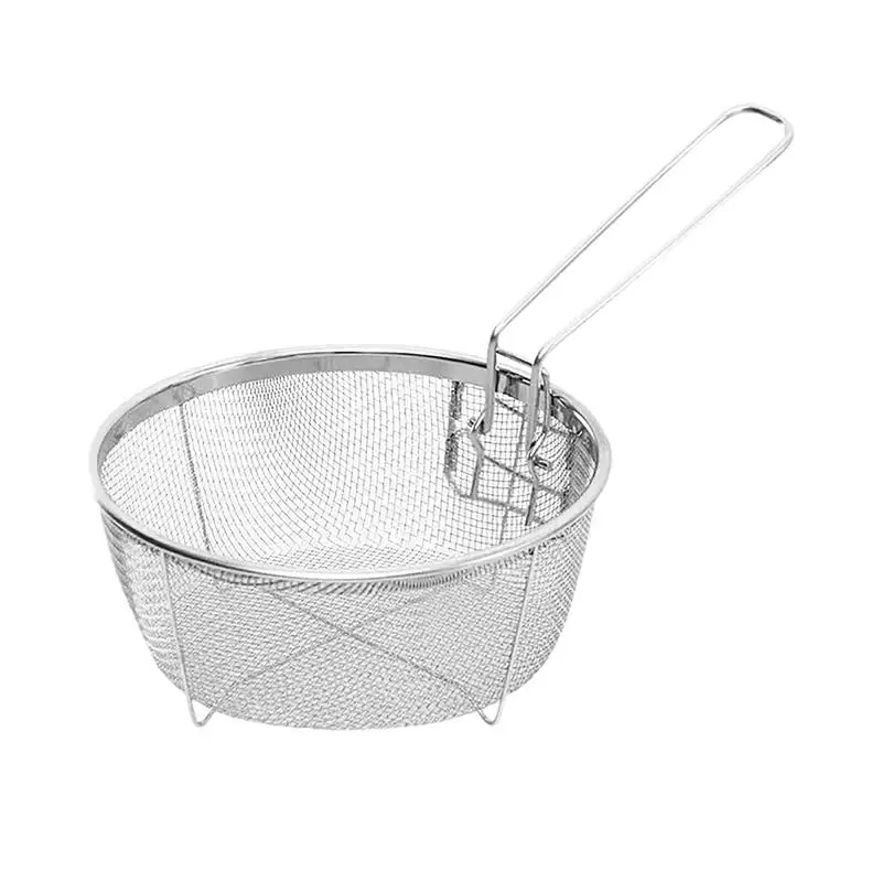 Basket Foldable Drain Chip Filter Basket Folding Design Cooking Tool For French Fries Fried Fish Chicken Chops