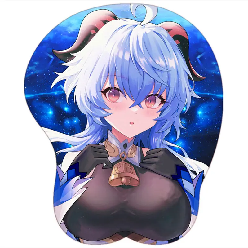 

Anime 3D Mousepad Genshin Impact Ganyu Wrist Rest silicon Mouse Pad mat Cute