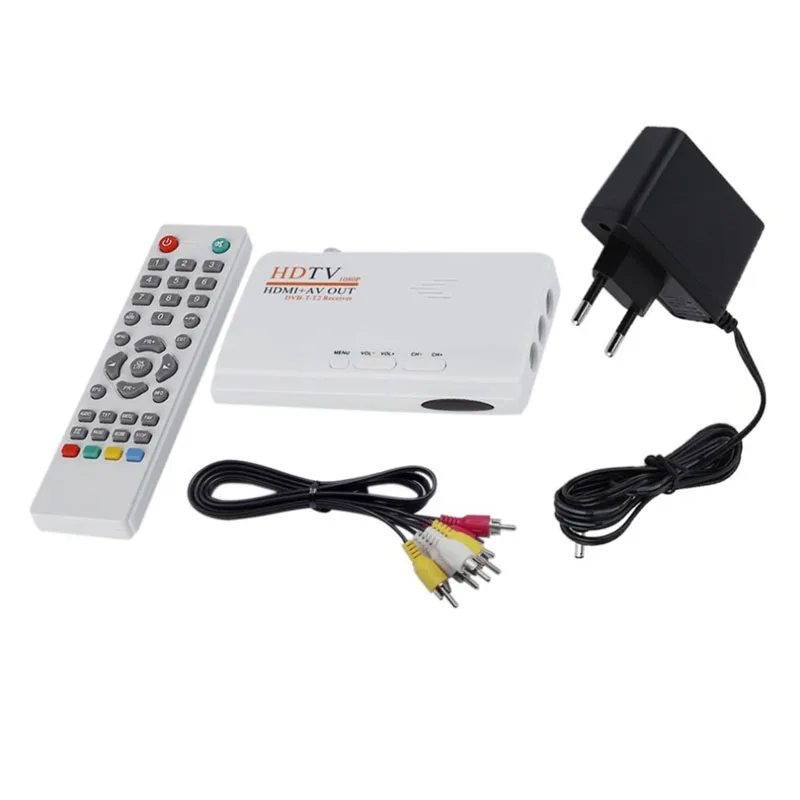 DVB-T DVB-T2 TV Box спутниковый ресивер цифровой эфирный HDMI 1080P T/T2 AV CVBS HD ТВ-тюнер приемник