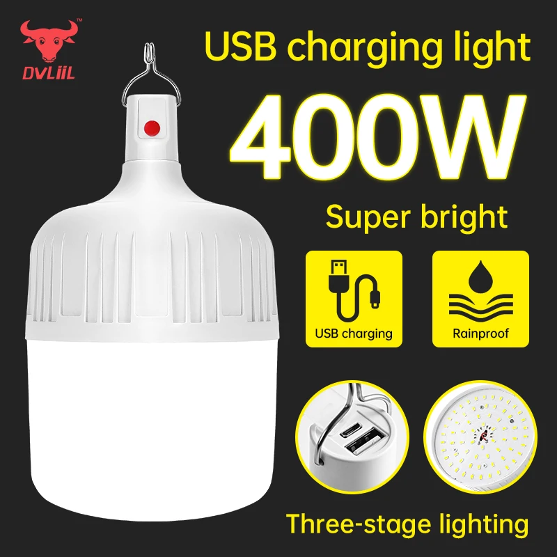 

Светодиодные уличные фонари, водонепроницаемые, мощные, светодиодные уличные аварийные лампы, 300 Вт, 350 Вт, 400 Вт, хок-светильник, перезаряжаемая через USB лампа