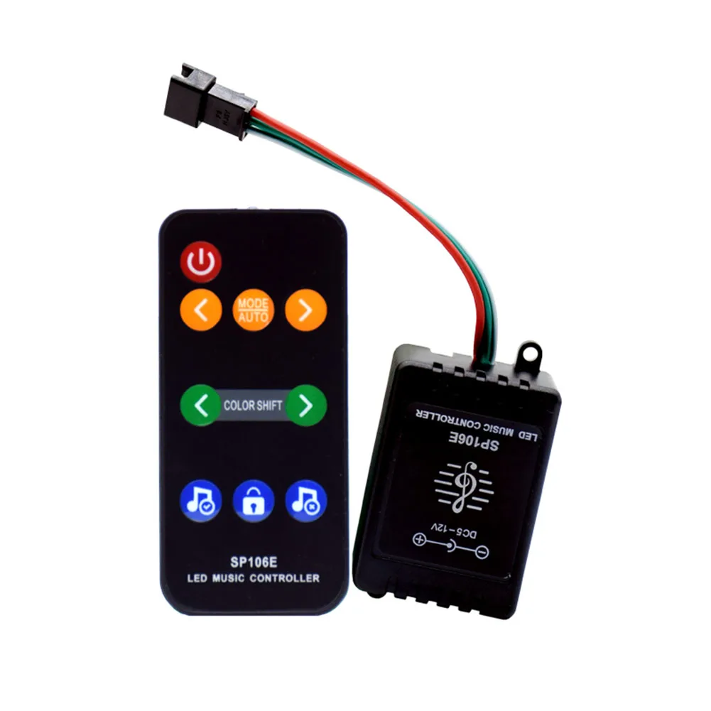 

Taidacent RGB светодиодный радиочастотный музыкальный контроллер звуковой аудио контроллер WS2811/2812B/1903 светильник вая панель голосовой полноцвет...