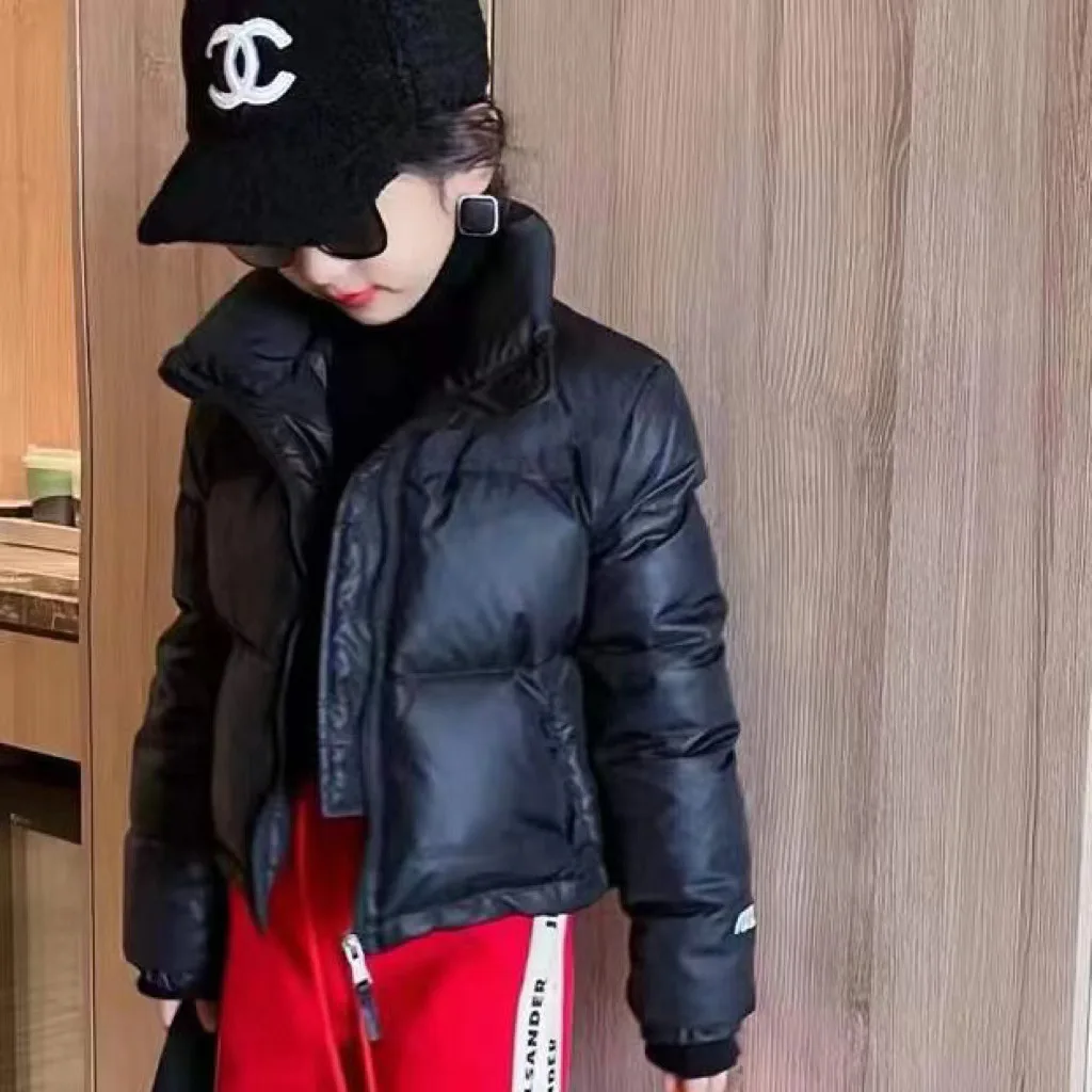 

Зимнее пальто для девочек, новинка, свободная Толстая стеганая куртка, Повседневная теплая одежда для хлеба, Детские Зимние Теплые Топы