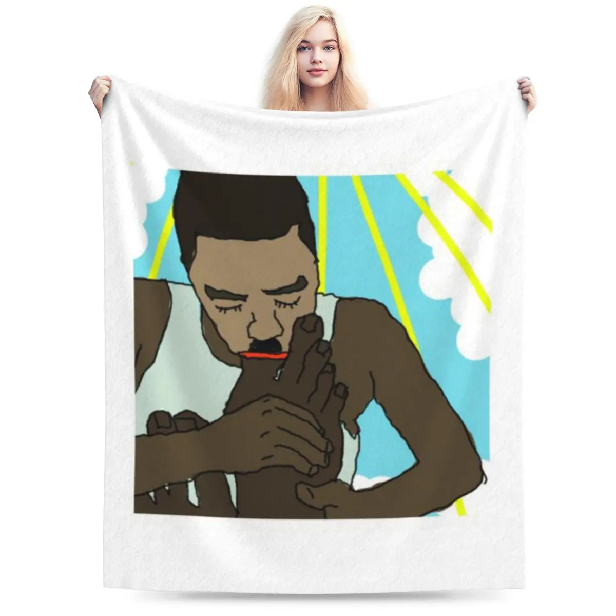 Веселая ночь с домом. Ультрамягкое одеяло из микрофлиса.