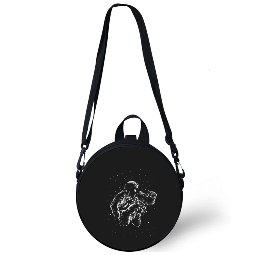 Creativity Space astronaut universe Child kindergarten Bag 3D Print Shoulder Bags For School Women Mini Round Bagpack Rugtas Bag