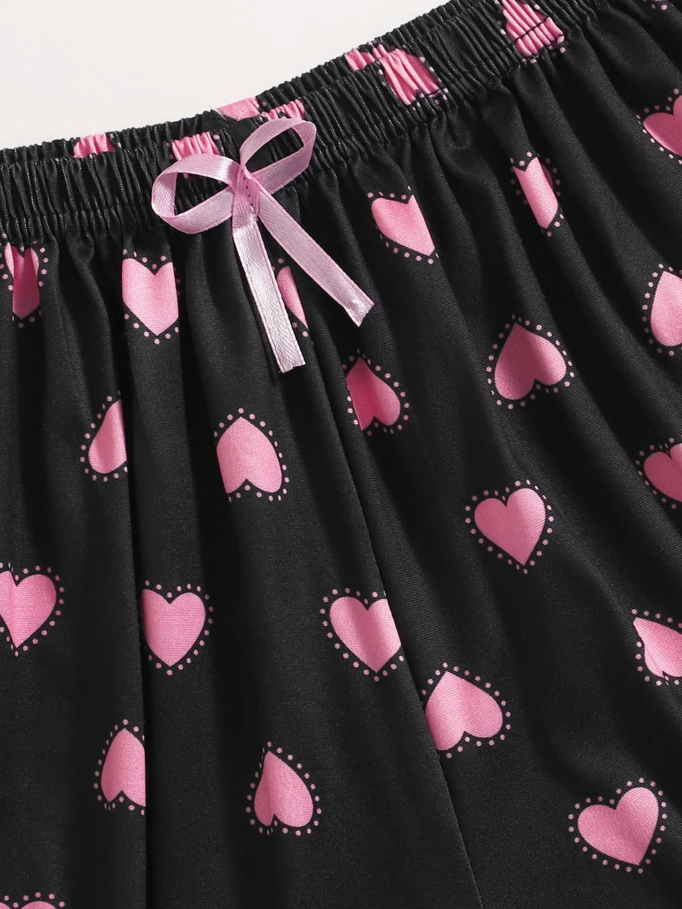 

2022 new Lace Panel Heart Print Cami Pajama SetWomen's Sleepwear Sexy Sleepwear