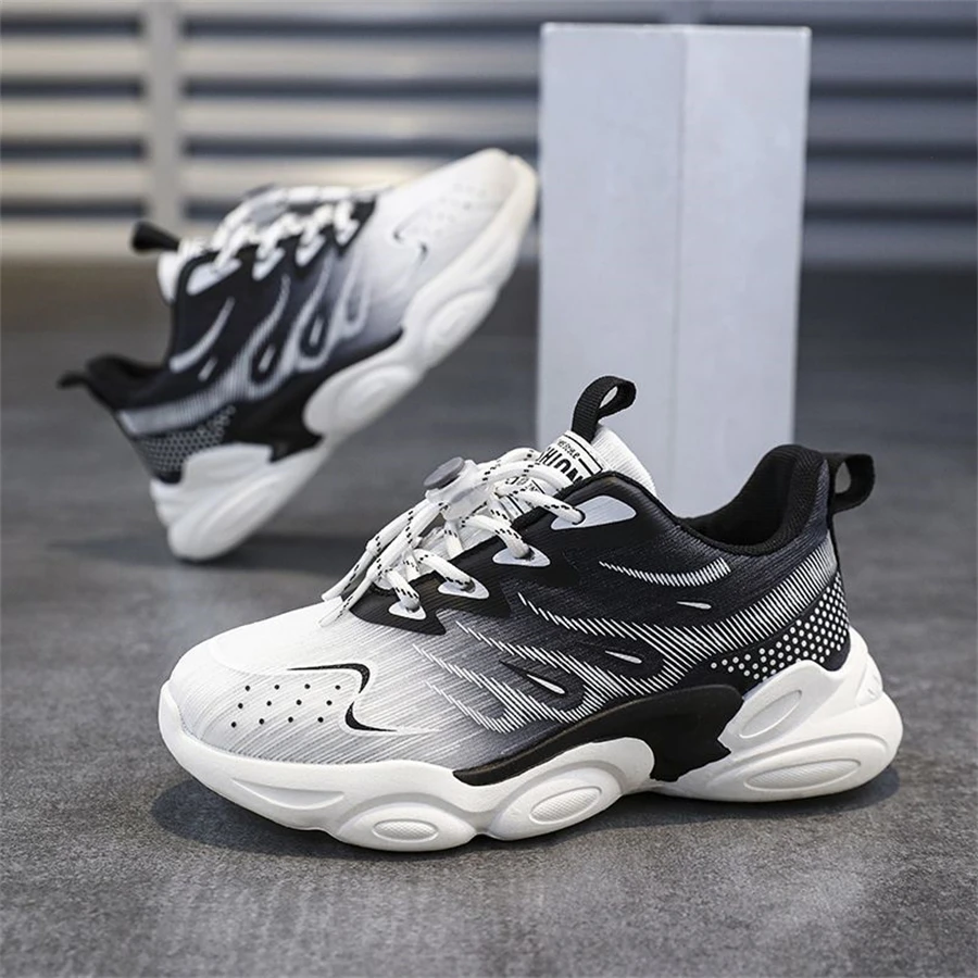 White Red Children's Shoes 2023 Summer Breathable Boys' Sports Shoes Girls' Shoes INS Dad Shoes Fashion Student Running Shoes