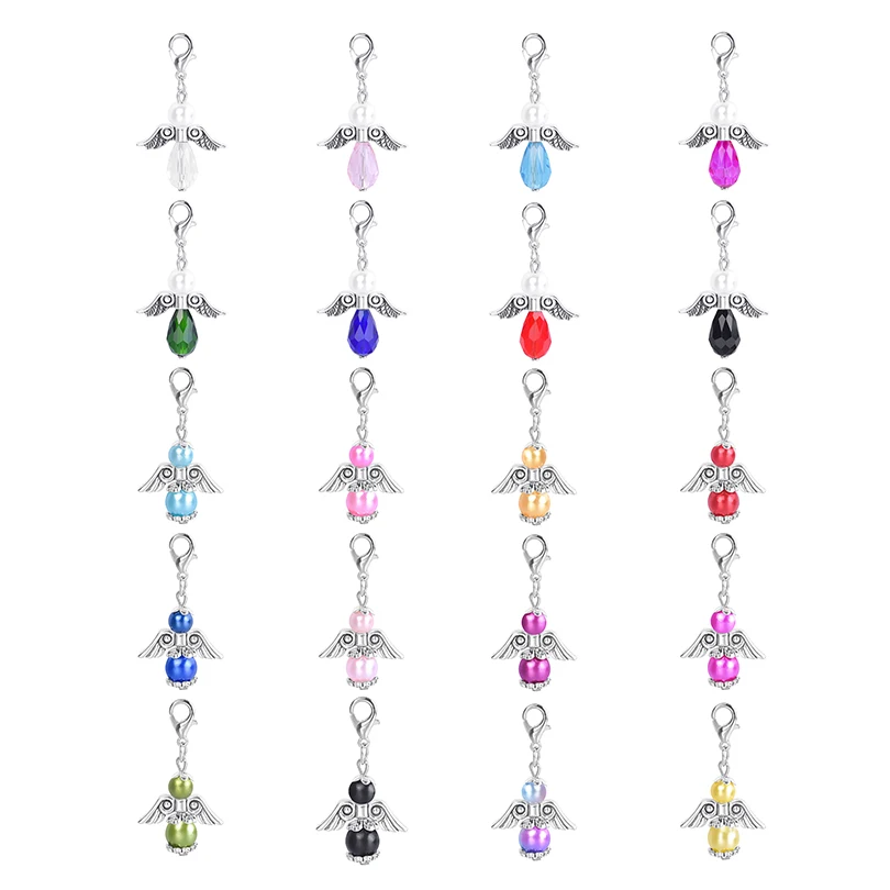 

5PCS/Lot Antique Silver Color Angel Alloy Pendant Charms For Jewelry Finding DIY Handmade Keychain Bracelet Necklace Accessories