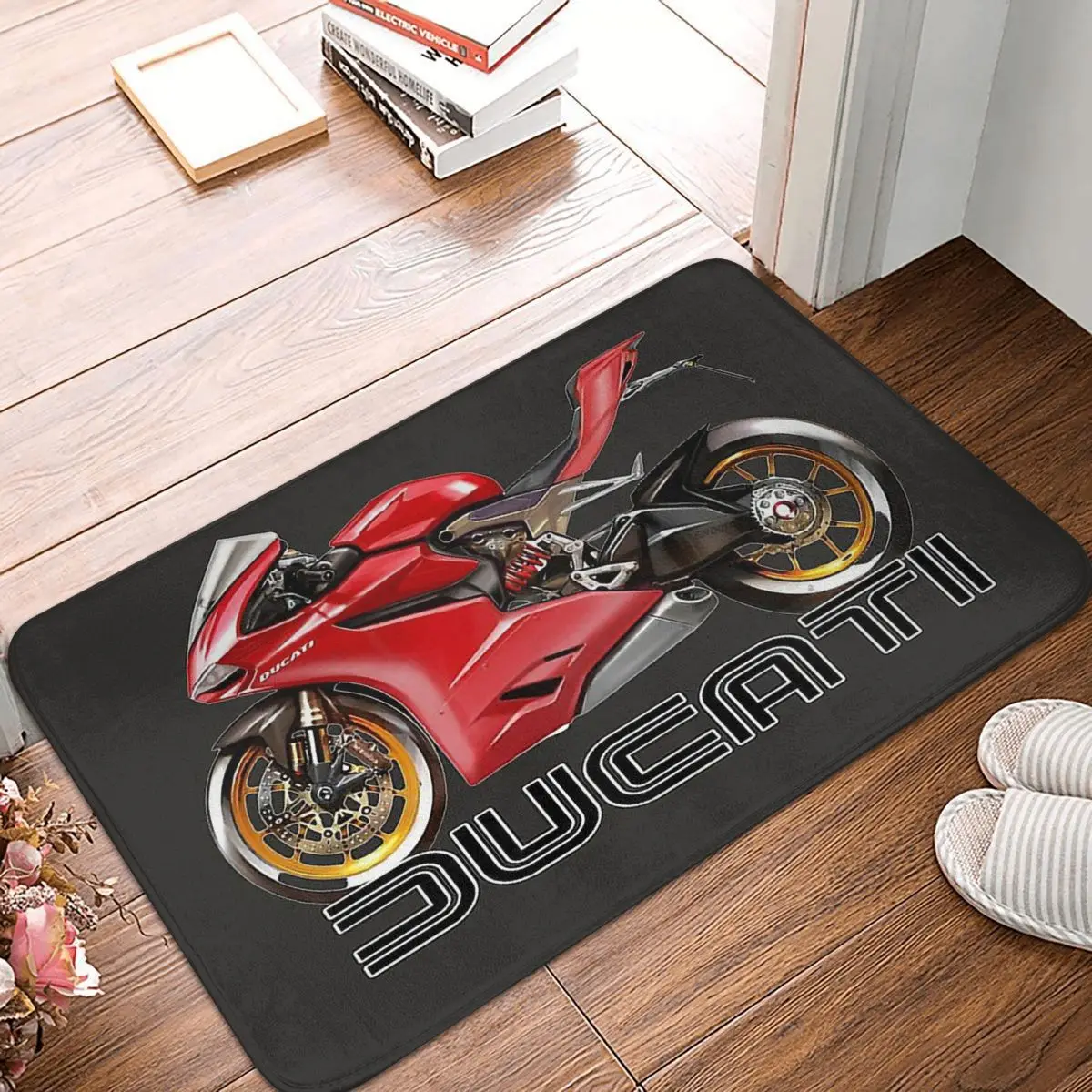 

Ducati Corse Cool locomotive Anti-Slip Doormat Living Room Mat 1199 Panigale Motorcycle Hallway Carpet Welcome Decorative