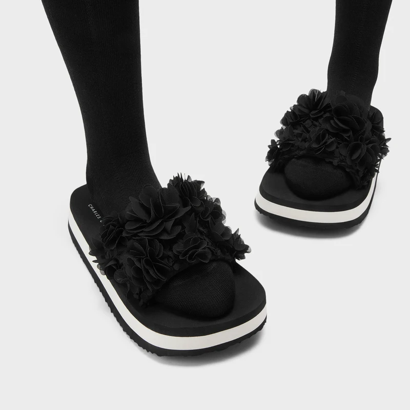 Фото CHARLES＆KEITH Новое поступление на весну 2023 CK1-70900452 Тапочки с плотной подошвой на день святого валентина №4