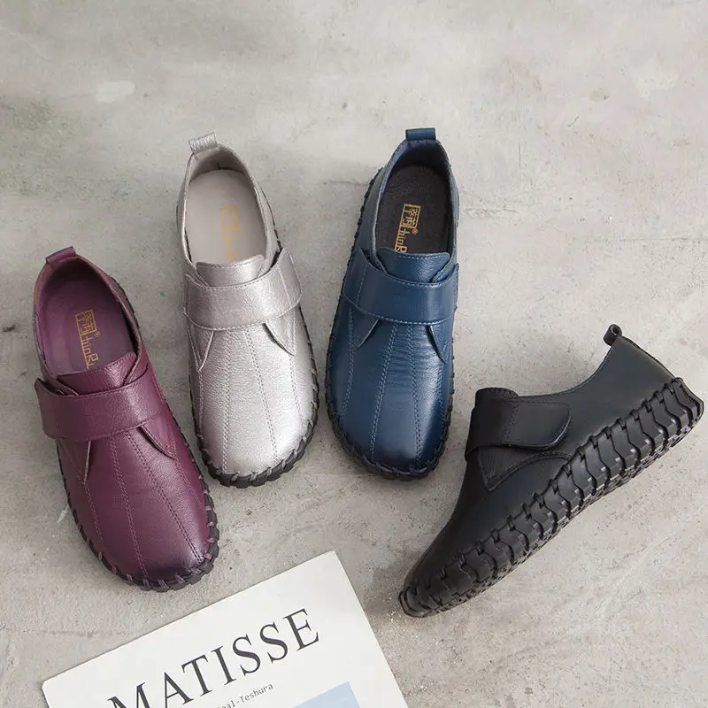 Женские мокасины из натуральной кожи на плоской подошве Размеры 35-42