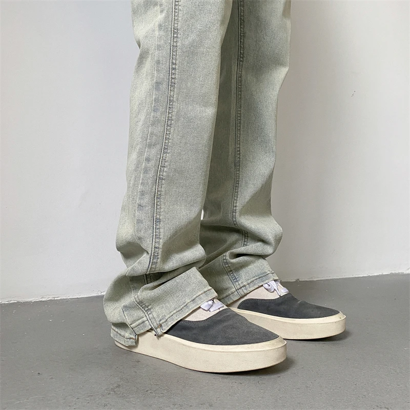 2023 Stretch-fitting Jeans Men Fashion Casual Vintage Straight Jeans Men Streetwear Hip-hop Denim Pants Mens Trousers S-3XL