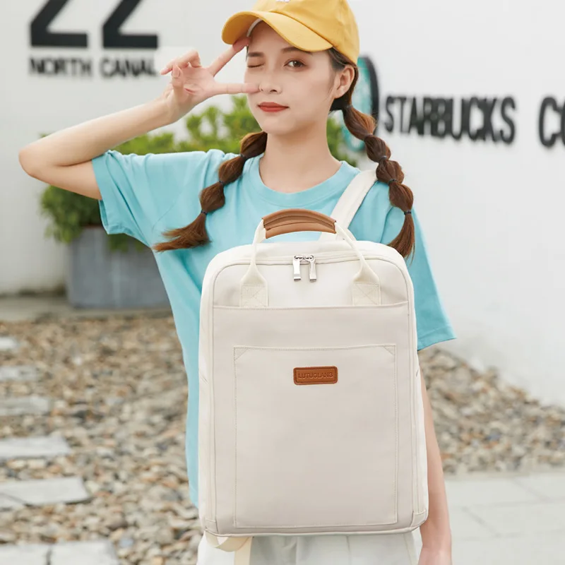 

New Trend Women Large Capacity Cute Backpack Oxford Rucksack College School Book Bag 14'' Laptop Lightweight Travel Daypack