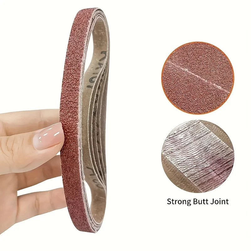 Набор шлифовальных лент из оксида алюминия 10x330 мм 60-600 5 шт.