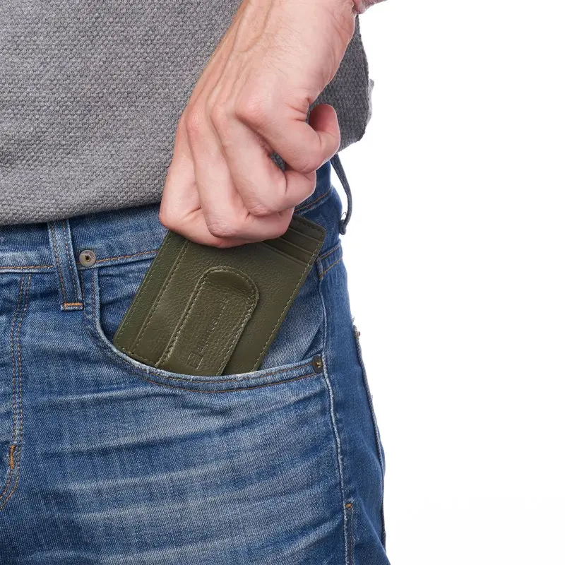Mens RFID Money Clip  Minimalist Wallet Card Case ID Window
