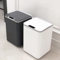 Living Room Rectangle Trash Can Sensor Pop Up Cover Designer Trash Can Bedroom Smart Herramientas De Limpieza House Accessories