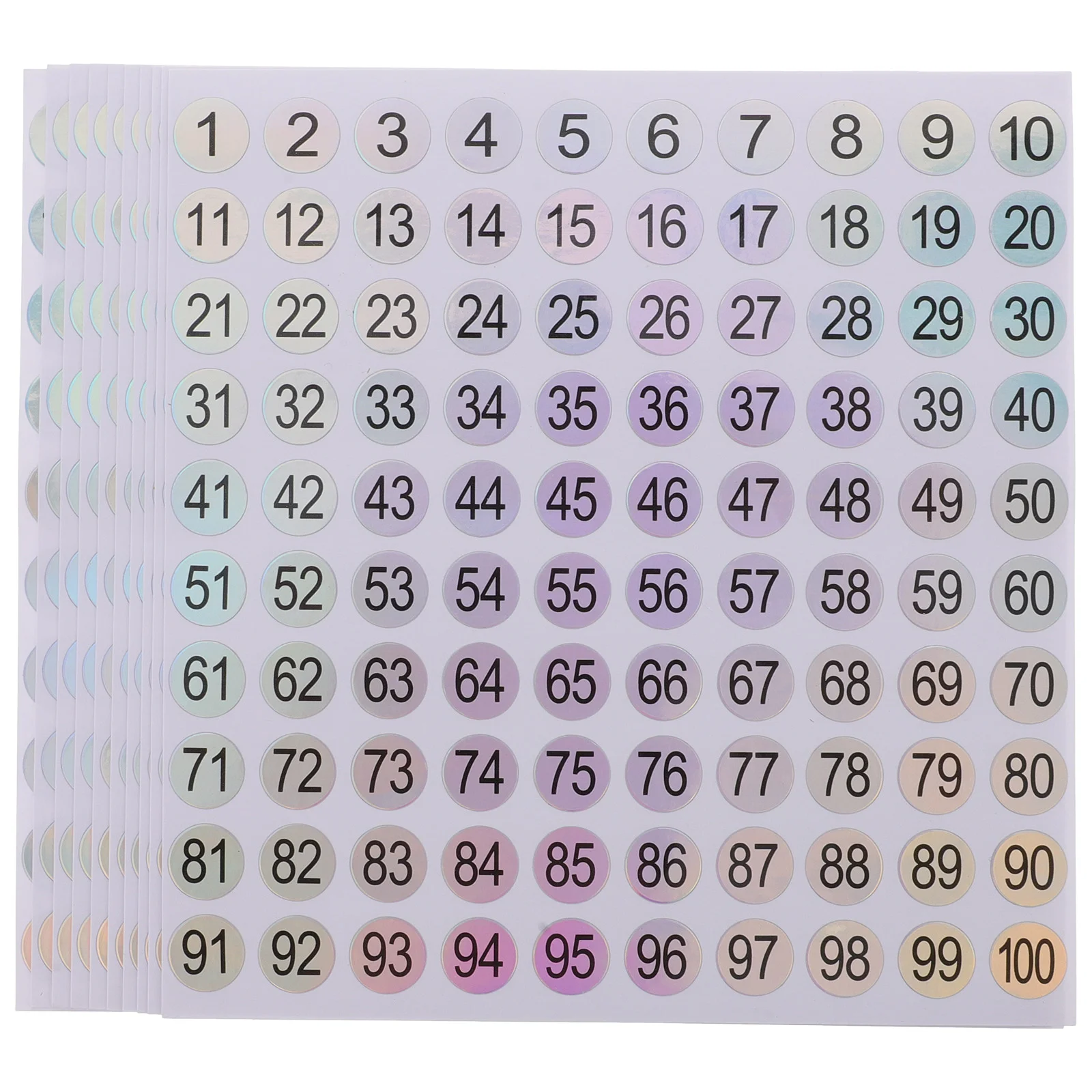 10 Sheets of Numbered Sticker Adhesive Number Sticker Number Classification Sticker