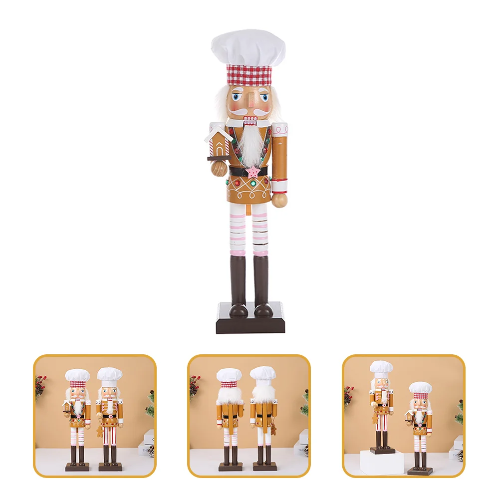 

Nutcrackerchristmas Wooden Soldier Desktop Decor Ornament 9Th Anniversary Table Puppet Figurine Gifts Figure Wood Ornaments