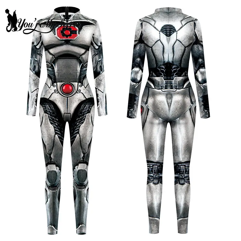 Женский/мужской комбидресс [You Are My Secret] модный с принтом в виде брони костюм для