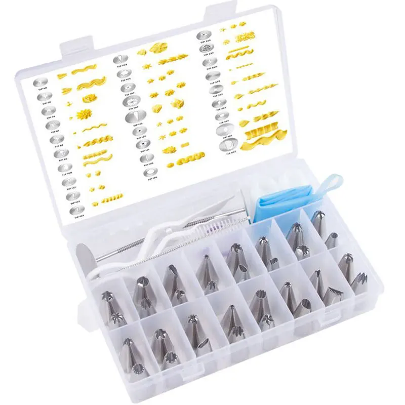 

Piece Household Mouth Set Stainless Steel Tool With Converter Flower Mounting Nail Cream