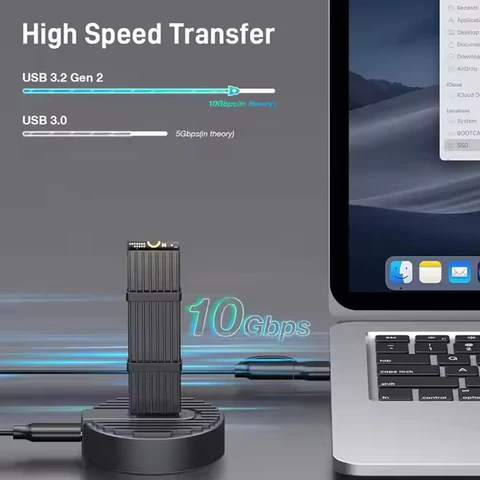 Внешняя док-станция IRhasta для SSD M.2 NVMe/SATA USB C 10 Гбит/с